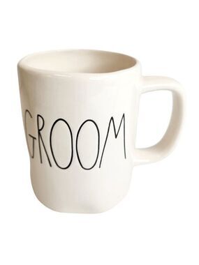 Rae Dunn Magenta Artisan Collection Groom Mug Ceramic White